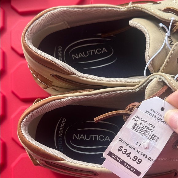 Nautica Men's Beige Boat Shoes - Picture 3 of 4